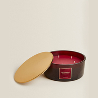 Mescente Custom Luxury 3 Wicks Kerzen Personal isierte Private Label Black Matte Glass Duft kerze