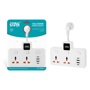 Winning Star Power Strip 3 Outlets 2 <b>USB</b> Ports Safety <b>Plug</b> Universal Expansion Socket - Product Image 1