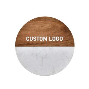 Posavasos Personalizados de Alta Calidad para el Hogar y la Cocina, Posavasos Redondos de Mármol y Madera para Bebidas - Product Image 2