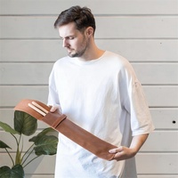 Porte-bâtonnets de batterie en cuir véritable, étui pour baguettes de batterie, cadeau pour musicien, sac à baguettes personnalisé avec sangle