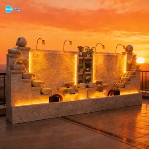 Fontaine à cascade rétro très vendue pour la décoration de cour, de jardin, de maison et de villa, cadeau de pendaison de crémaillère - Product Image 2