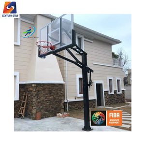 Centurystar Sports Equipment <span class=keywords><strong>Precio</strong></span> bajo Aro de baloncesto enterrado Aro de baloncesto al aire libre Breakaway Rim Tablero trasero de 72 pulgadas - Product Image 3