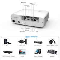 Projecteur BYINTEK 5000 ANSI Lumen 3LCD pour grandes salles, projecteur laser Miracast LX800-W pour salle de réunion