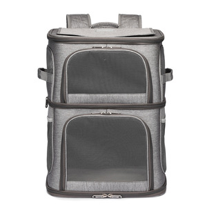 Custom Foldable Warm <b>Large</b> Capacity Oxford Double Layer Breathable Pet <b>Backpack</b> for Outdoor Traveling - Product Image 5