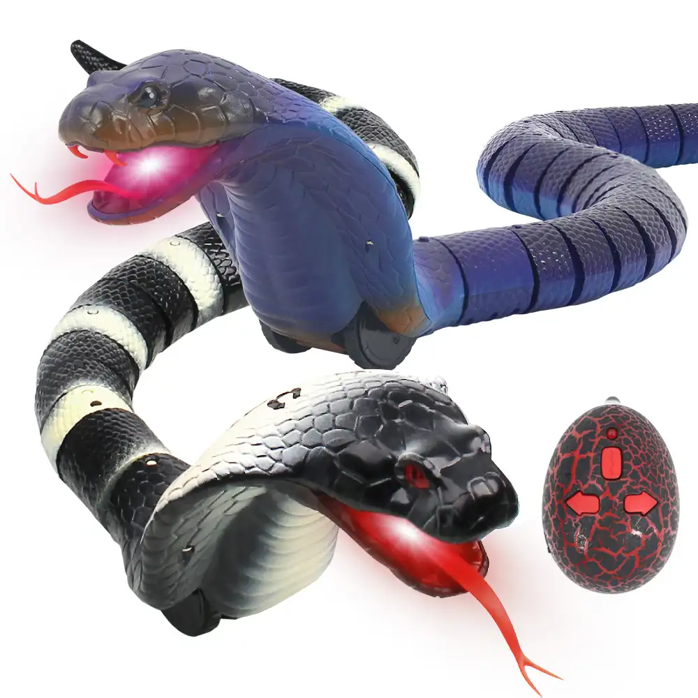 Radyo uzaktan kumanda kral Naja Cobra yılan oyuncak şarj edilebilir RC Cobra şaka gerçekçi oyuncak elektrikli simülasyon çıngıraklı yılan çocuk için