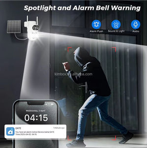 كاميرا أمان خارجية تعمل بالطاقة الشمسية مع كاشف حركة PIR وتسجيل على مدار 24 ساعة وإنذار صوتي ذكي ثنائي الاتجاه، مصنوعة من البلاستيك ABS بدرجة حماية IP66 - Product Image 5