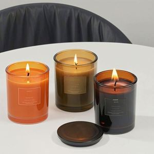 Venta al por Mayor de Frascos de Vidrio Ecológicos con Fondo Redondo para Velas, con Tapa, para Decoración del Hogar - Product Image 3