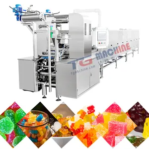 Full Automatic Big Scale Gummy Bear Machine Fruit Flavor Gummies Making Equipment Gummy Bear Gelatin Candy Machine