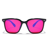 Lunettes de vue carrées TR90 5500 99% rouge-orange, anti-lumière bleue, anti-fatigue, pour le jeu sur ordinateur, favorisant le sommeil