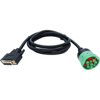 Cable Adaptador Personalizado al por Mayor Tipo 2 Verde J1939 de 9 Pines Macho a RS232 DB15 D-SUB VGA de 15 Pines Hembra para Dispositivo ELD de Camión