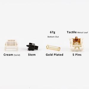 Interrupteur tactile crémeux DUROCK Koala 67g avec ressort plaqué or, <span class=keywords><strong>5</strong></span> <span class=keywords><strong>broches</strong></span>, interrupteurs mécaniques T1 - Product Image 4