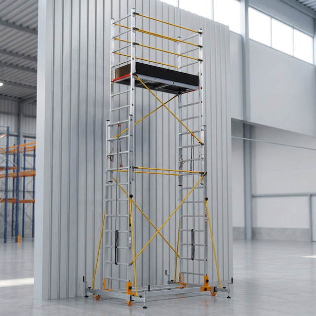 Industrial CE Approved Aluminum Alloy Mobile Scaffold Tower High Strength Corrosion-resistant Lightweight Access Scaffolding