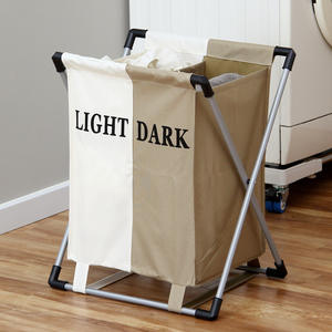 Panier à linge pliable extra large en tissu Oxford, sac à linge <span class=keywords><strong>double</strong></span> avec poignée et sangle - Product Image 2