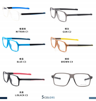 Monturas de Gafas Ópticas TR90 para Uso Diario, Diseño para Hombre, Aptas para Lentes Graduadas, Ligeras y Resistentes
