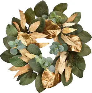 Art Christmas Wreath for Door Eucalyptus & Magnolia Wreath 22 Inch Large Outdoor Christmas Wreath
