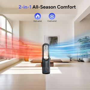 Ventilador y Calefactor 2 en 1 sin Aspas, Eléctrico, Oscilante, con Temporizador, para Hogar, Oficina, Dormitorio, Suelo - Product Image 2