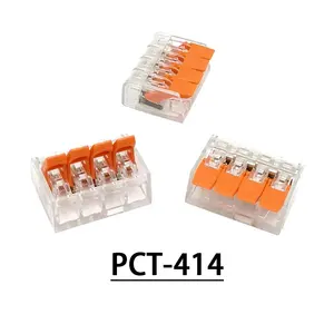 PCT-414快速电线连接器Teminator接线片32A 450V 0.14-4毫米 ^ 2弹簧紧固件接线端子组电动