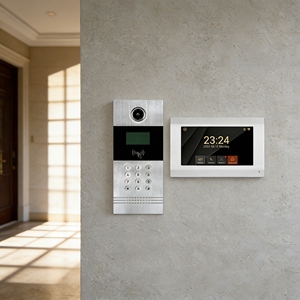 Vidéophone domestique <span class=keywords><strong>2</strong></span> <span class=keywords><strong>fils</strong></span> 7 pouces conforme aux normes internationales pour une utilisation large spectre dans les complexes commerciaux - Product Image 1