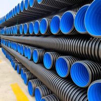 Tuyau de drainage en soufflet en PEHD double couche DN110-DN800, raccord à fusion à douille de 6 pouces, durée de vie de 60 ans, marque JINYE, certifié CE