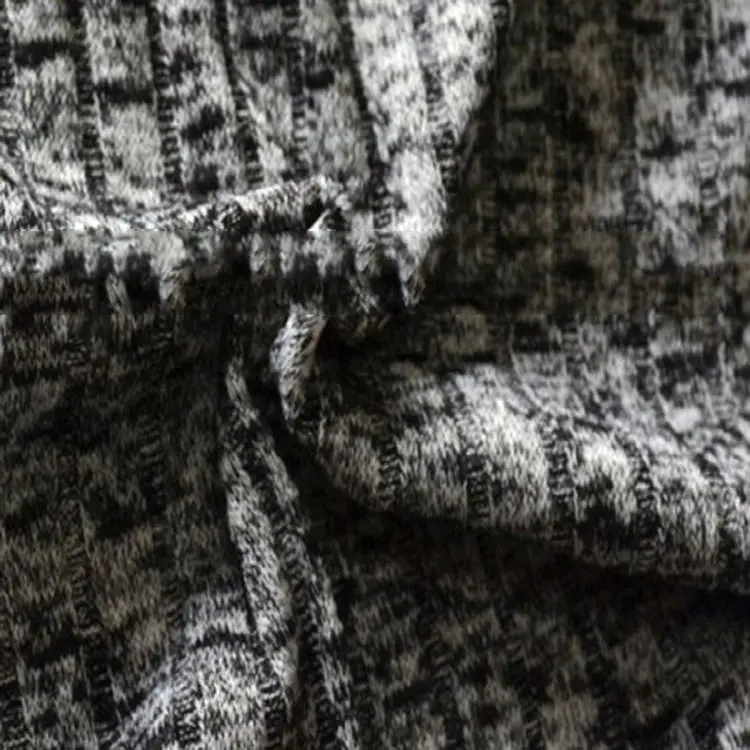 Estilo clásico de la mejor calidad de mordaza 100% poliéster tejido de punto doble bucle para suéter