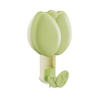 ZT2258 Crochet à ventouse en plastique en forme de tulipe, fixation puissante sans perforation, support adhésif pour serviettes, cuisine, salle de bain, mur