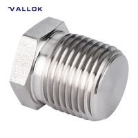 Raccords de type Swagelok Raccords de filetage de tuyau à compression en acier inoxydable 316 bouchon de tuyau hexagonal mâle forgé