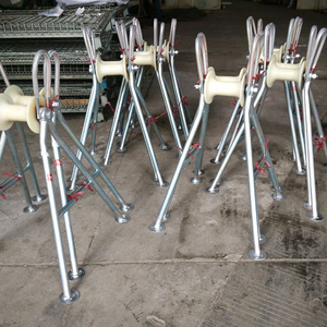 Nylon sheave thẳng cáp ròng rọc khối với ống thép cao mặt đất con lăn tùy chỉnh OEM hỗ trợ - Product Image 1