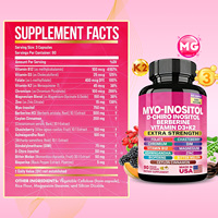 Complément 16 en 1 Myo-inositol en capsules avec D-Chiro Inositol et Berberine pour l'équilibre hormonal et le soutien du cycle pour les femmes