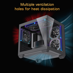 Lovingocool 2026 máy tính mới trường hợp 2 cái Acrylic PC giữa tháp trường hợp tháp kinh doanh văn phòng Chassis chơi game tủ mát máy tính để bàn - Product Image 5