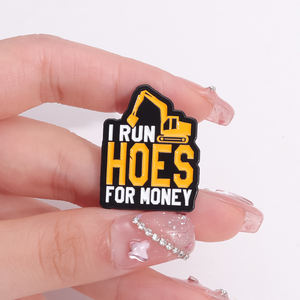 Pin de Esmalte con Diseño de Hombres que Corren por Dinero, Broche Metálico Creativo para Trabajadores, Insignia para Solapa, Mochila, Ropa, Joyería, Accesorios Decorativos - Product Image 1