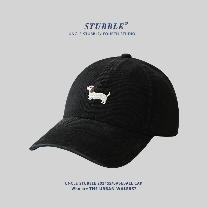 Dachshund baseball cap-black