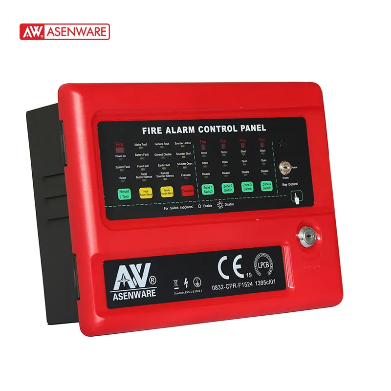 Sistema de alarme contra incêndio asenware, painel de controle sem fio da zona 1-32