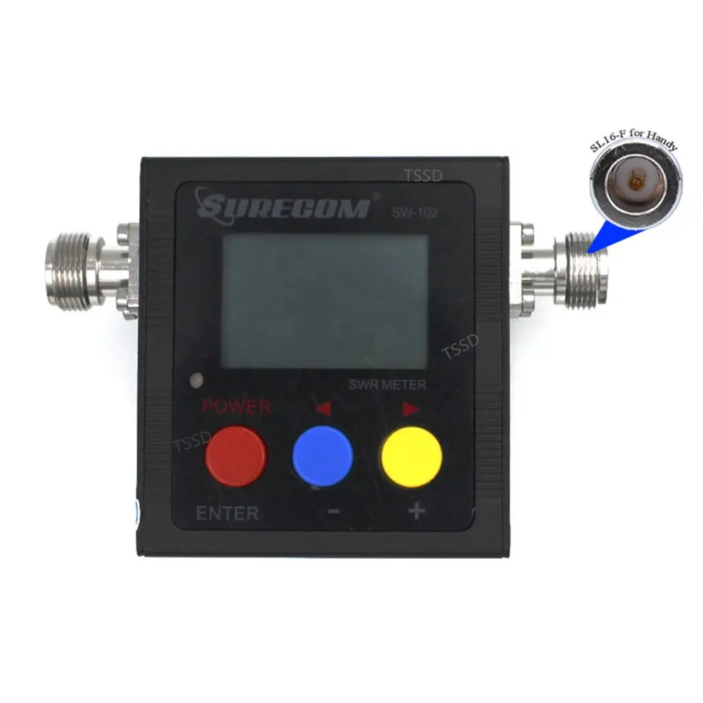 Surecom SW-102 Vhf Uhf 126-525Mhz Digitale Power & Swr Meter 120W N-J Connector Power Meter Rollenbank