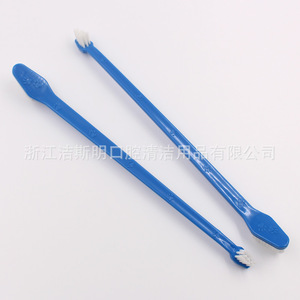 Custom Colored 3 Head Nylon Bristles <b>Pet</b> Toothbrush Soft Rubber Handle Manual <b>Brush</b> For General Use - Product Image 3