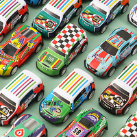 Coche de Juguete de Metal de Aleación con Retroceso, Modelo de Vehículo en Miniatura, Carrocería Fundida a Presión, Acción de Retroceso, Estilo de Dibujos Animados, Regalo de Juego para Niños
