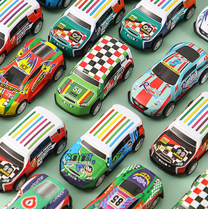 Voiture miniature en métal alliage, jouet à friction, modèle de véhicule miniature, corps en fonte, action de recul, style dessin animé, cadeau de jeu pour enfants - Product Image 3