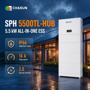 อินเวอร์เตอร์พลังงานแสงอาทิตย์แบบไฮบริด Growatt 5.5kW รุ่น <span class=keywords><strong>SPH</strong></span> 5500TL-HUB 2 MPPT 16A 600V IP66 รับประกัน 10 ปี สำหรับบ้าน ระบบ ESS แบตเตอรี่ LiFePO4 รองรับการสื่อสารแบบ CAN - Product Image 3