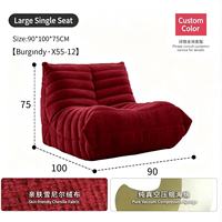 Canapé-lit en forme de chenille - Chaise longue individuelle à compression sous vide - Petit canapé avec coussin de siège