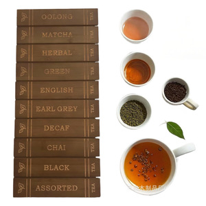 Caja de Almacenamiento para Bolsitas de Té en Forma de Libro de Madera, 10 Etiquetas Deslizantes, Color Marrón Oscuro, Tipo Rectangular Vertical, Organizador para Encimera de Cocina - Product Image 5