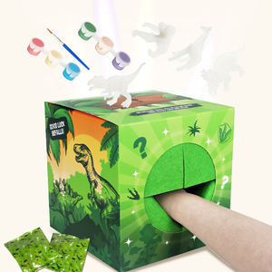 Mystical Dino Delights, boîtes mystères colorées, ensemble de jouets à dessiner, matériau en coton, surprises sans fin, idéal pour tous les âges, Wayee 15x15x15cm - Product Image 1
