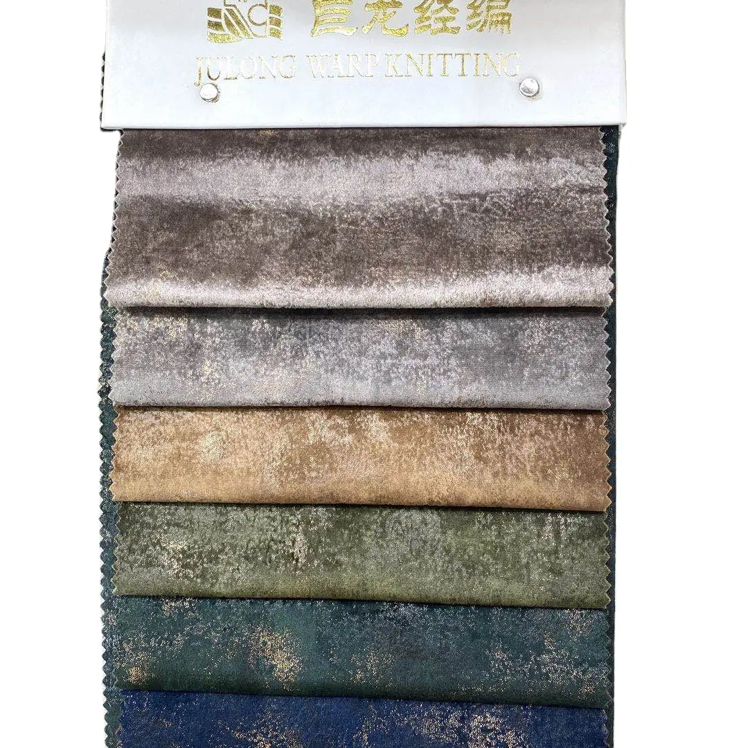 JL21220 -ZARAGOZ foil textile raw material grey waterproof holland velvet printed bronzed sofa cover fabrics for Egypt