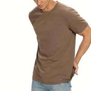 T-shirts pour hommes à manches courtes en coton peigné 100% respirant et à séchage rapide, col rond, coupe ample, couleur blanche, prix bas - Product Image 6
