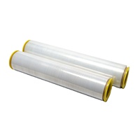 Rouleau de film étirable jumbo en LLDPE de 50 kg, film d'emballage protecteur en plastique souple, épaisseur de 50 microns, largeur de 500 mm pour machine de rembobinage