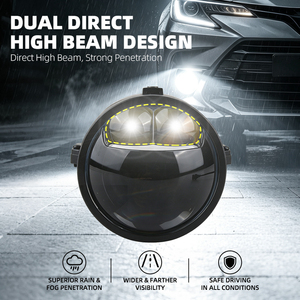 F32 ไฟตัดหมอก LED แบบคู่ขนาด 3 นิ้ว 6+2 คอร์ ความสว่างสูง 5500K แบบเสียบใช้งานได้ทันที อายุการใช้งาน 50000 ชั่วโมง - Product Image 3