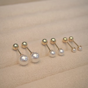 RINHOO 2 Piezas, Aretes de Perlas con Baño de PVD de 18k en Acero Inoxidable 316L, para Mujeres y Hombres, Piercing de Cartílago, Joyería para Fiesta, Regalo - Product Image 3