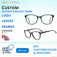 Montures optiques en acétate de haute qualité, lunettes de vue œil-de-chat personnalisées professionnelles, montures de lunettes à verres incolores pour femmes