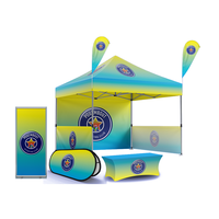Tente de camping publicitaire pour l'extérieur et l'intérieur, en aluminium 300D, 3*3m, design personnalisé, imperméable, 10x10 pieds