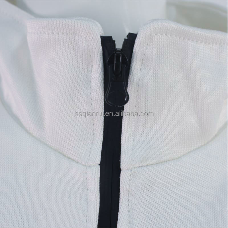 Protective Jacket Men White Zip Front Dual Side Zip Pockets Puncture ...