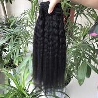 Nouvelle Arrivée - Lots de Tissages de Cheveux Humains Remy Kinky Straight Coarse, Cheveux Vierges Brésiliens Non Traités, Extensions à Double Trame Faite à la Machine