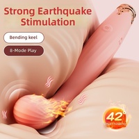 Vibrateur multifonctionnel en silicone ABS étanche pour femme, avec fonctions de léchage, de succion et de vibration du point G, lubrifié, pour usage adulte.